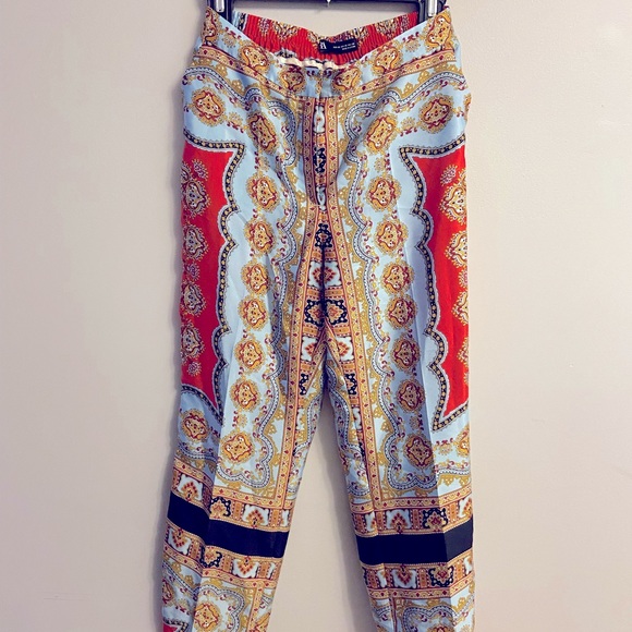 Zara silky bandana print pants - Picture 3 of 7